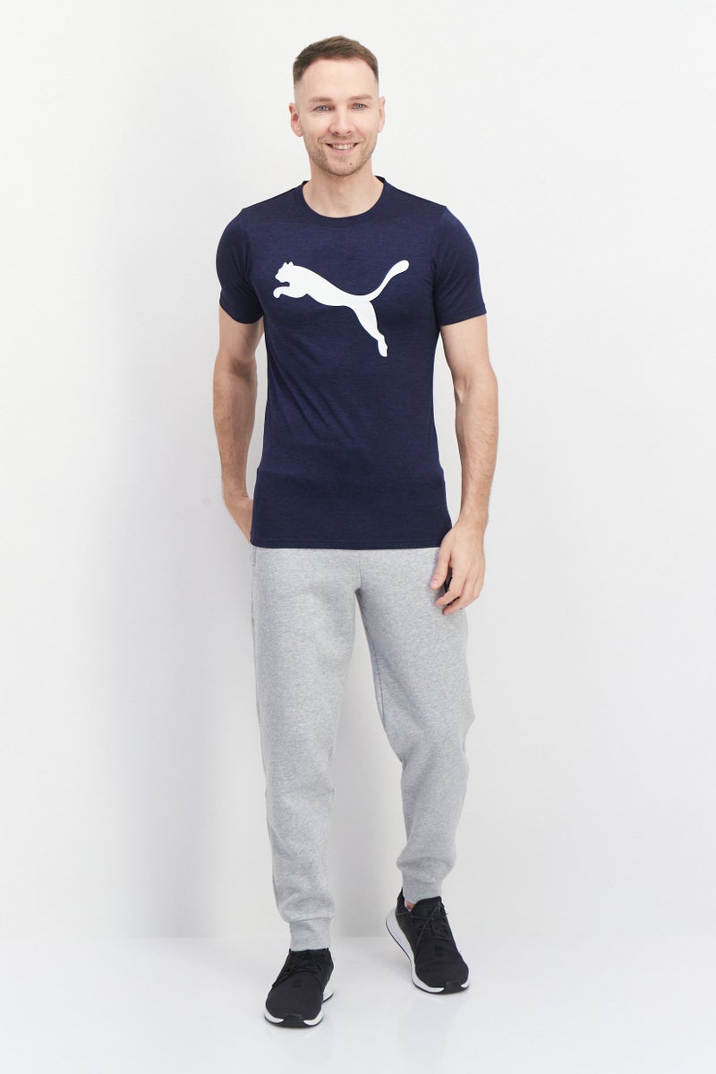 PUMA تي شيرت تدريب رياضي للرجال، أزرق داكن - Image 4