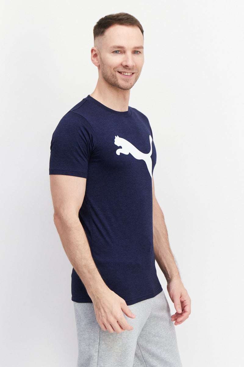 PUMA تي شيرت تدريب رياضي للرجال، أزرق داكن - Image 2