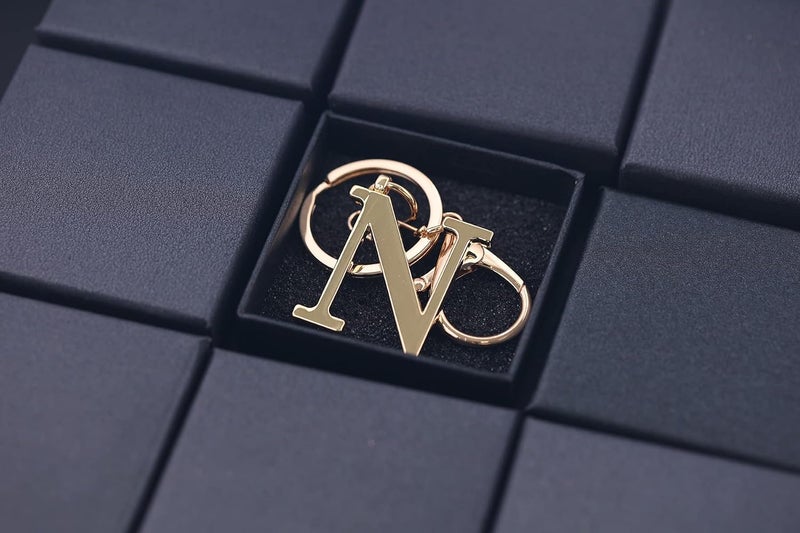 LAXPICOL Gold Letter A-Z Keychain for Women Men Purse Handbags Metal Alphabet Initial Letter Key Ring Keychain - Image 5