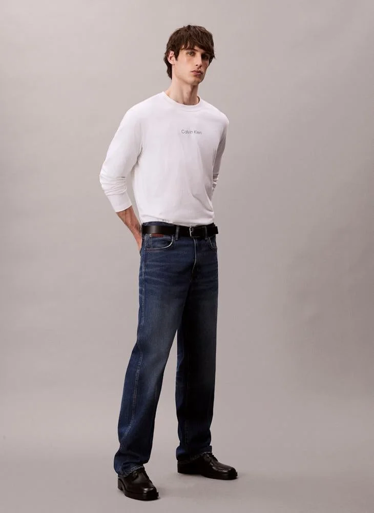 CALVIN KLEIN  Logo Relaxed Long Sleeve T-Shirt for Men | Best Price UAE