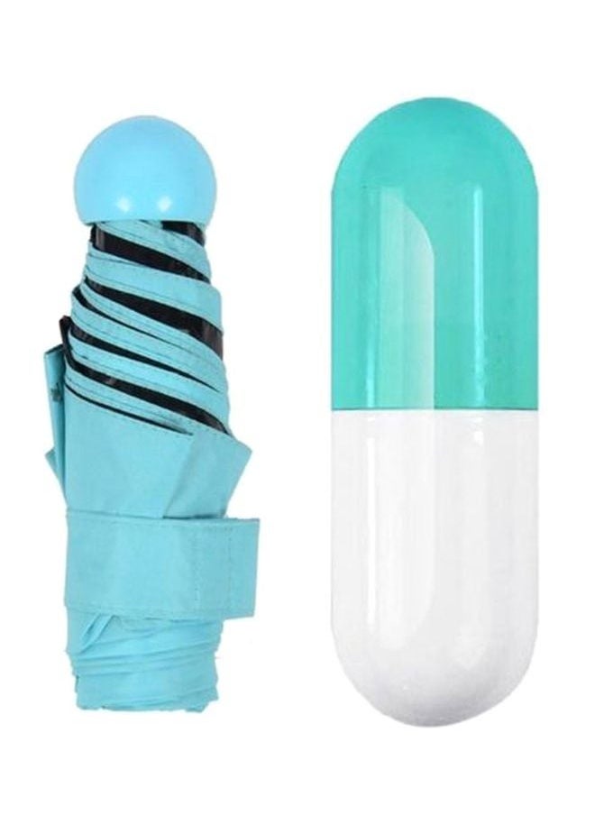 NIBEMINENT - 5 Folding Compact Umbrella with Capsule Case Baby Blue - Image 1
