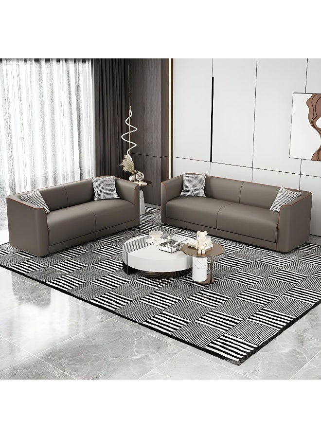 Comfynest Stylish Scandinavian PU 3-Seat Sofa With Tuxedo Arm  - Image 4