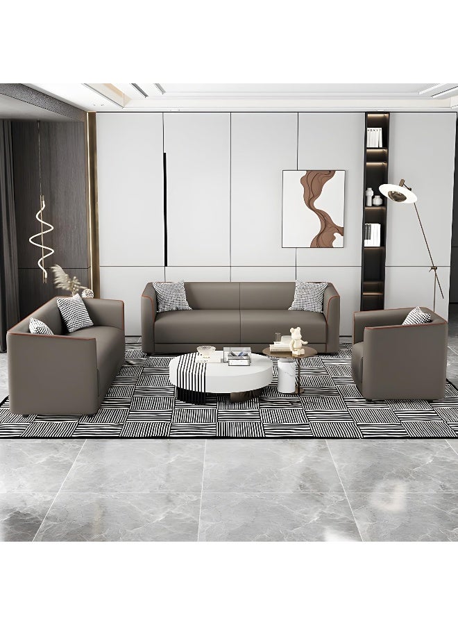 Comfynest Stylish Scandinavian PU 3-Seat Sofa With Tuxedo Arm  - Image 5