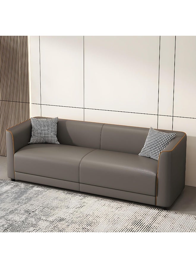Comfynest Stylish Scandinavian PU 3-Seat Sofa With Tuxedo Arm  - Image 1