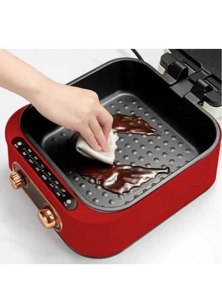 Denx 1800W 2.5L Multifunction Electric Grill with Adjustable Thermostat & Removable Sauce Tray – Indoor Smokeless BBQ Grill for Meat, Fish, and Vegetables - Image 5