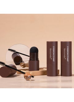 ibcccndc Eyebrow Stamp Stencil Kit, Eyebrow Powder Stick, Hairline Powder, Dark Brown Seal, Shadow Powder  - Image 3