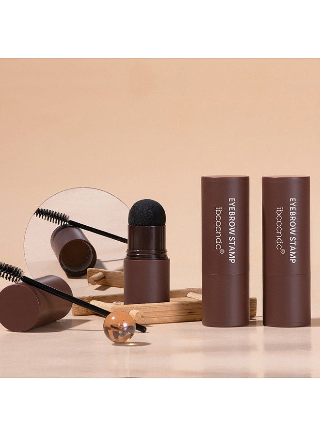 ibcccndc Eyebrow Stamp Stencil Kit, Eyebrow Powder Stick, Hairline Powder, Dark Brown Seal, Shadow Powder  - Image 3