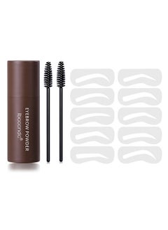 ibcccndc Eyebrow Stamp Stencil Kit, Eyebrow Powder Stick, Hairline Powder, Dark Brown Seal, Shadow Powder  - Image 1
