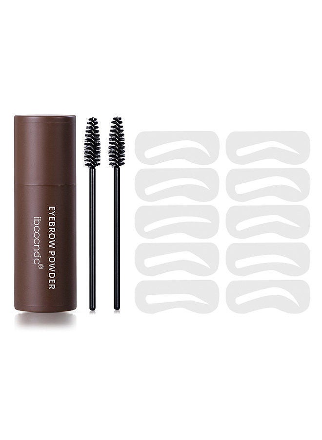 ibcccndc Eyebrow Stamp Stencil Kit, Eyebrow Powder Stick, Hairline Powder, Dark Brown Seal, Shadow Powder  - Image 1