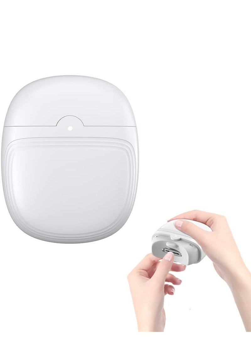 Excefore Electric Automatic Nail Clipper, Safety Fingernail Cutter and Filer, Fingernail Cutter and File 2 in 1 with Nail Scraps Storage, Ergonomic Large Nail Clippers, Suitable for Caregivers, Adults - Image 1