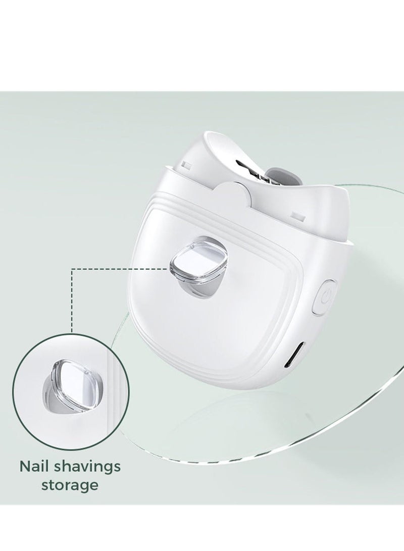 Excefore Electric Automatic Nail Clipper, Safety Fingernail Cutter and Filer, Fingernail Cutter and File 2 in 1 with Nail Scraps Storage, Ergonomic Large Nail Clippers, Suitable for Caregivers, Adults - Image 4