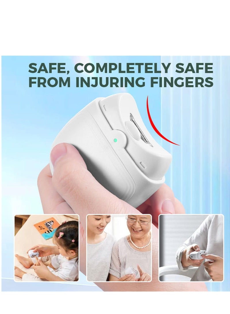 Excefore Electric Automatic Nail Clipper, Safety Fingernail Cutter and Filer, Fingernail Cutter and File 2 in 1 with Nail Scraps Storage, Ergonomic Large Nail Clippers, Suitable for Caregivers, Adults - Image 5