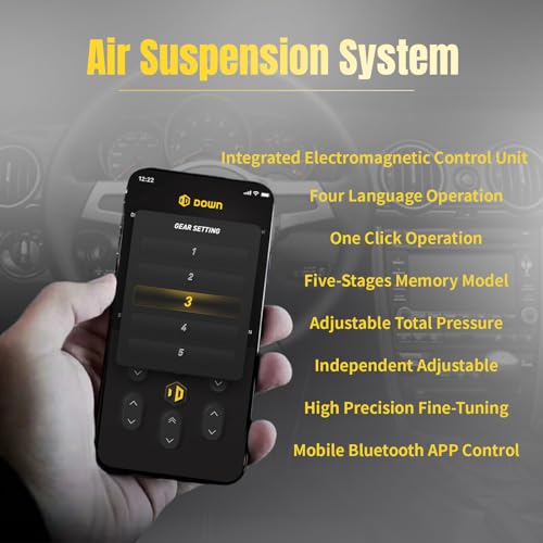 ZHSYMX Air Management Top Grade Air Suspension System kit with Airlift Fitting Packs and 6mm vacuum tube, Electronic Controll System/pneumatic/airlift 5 Memory - Image 3