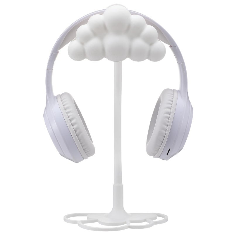 Yookeer Cloud Headphone Stand 3D White Cloud Cute Headphone Decor for Gamer Room Office Desk Gaming Gifts for Women Girlfriend Office Worker - Image 2
