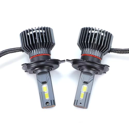 Audio Wheels H4 Car LED Headlight Bulbs, 110W 16,000 Lumens Super Bright LED Headlight Conversion Kit For Cars 6000K Cool White Quick Installation Halogen Replacement, Set Of 2 - Image 3