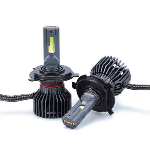 Audio Wheels H4 Car LED Headlight Bulbs, 110W 16,000 Lumens Super Bright LED Headlight Conversion Kit For Cars 6000K Cool White Quick Installation Halogen Replacement, Set Of 2 - Image 4