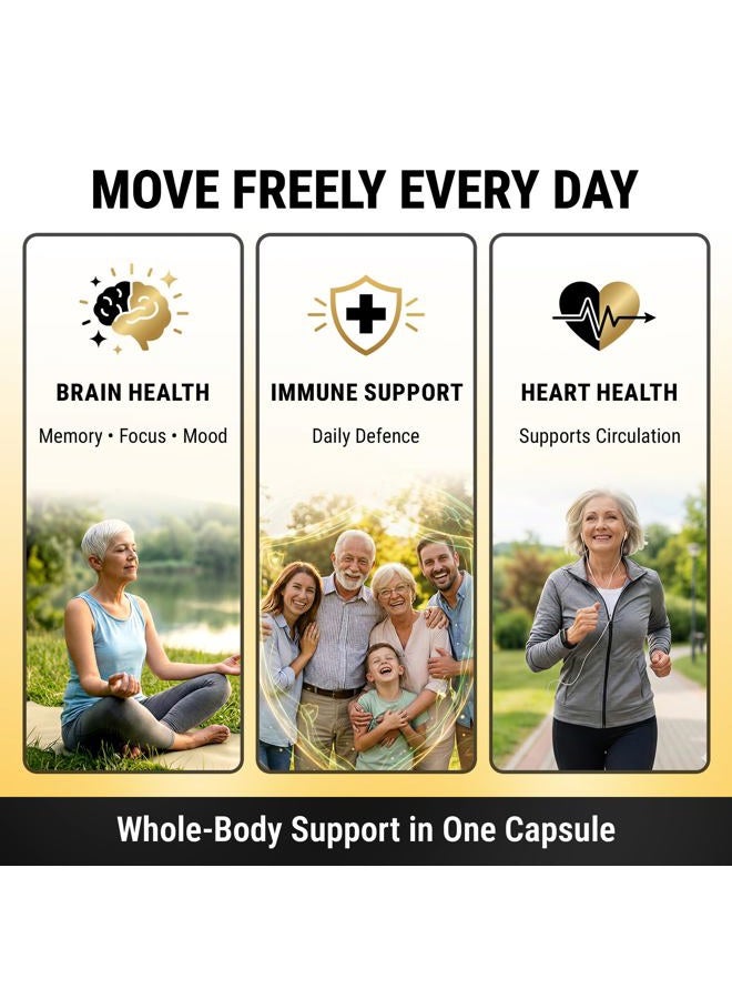 NuVitality كبسولات الكركم الكركمين مع البيبيرين (مستخلص الفلفل الأسود) - 120 كبسولة نباتية - جودة ممتازة مع 95% من الكركمينات الموحدة - أفضل امتصاص وفعالية - مكمل لتخفيف الألم ودعم المفاصل - Image 5