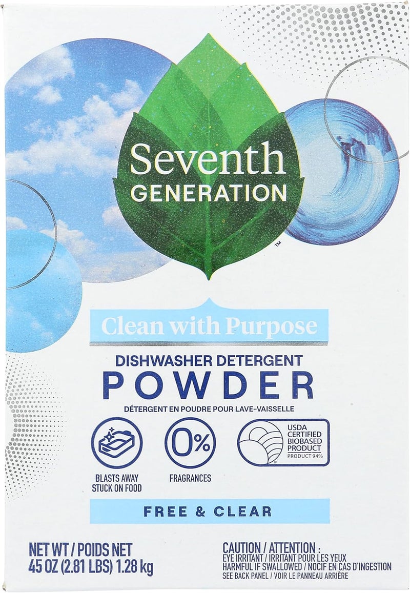 Seventh Generation Automatic Dishwasher Powder Free & Clear, 45 Oz - Image 1