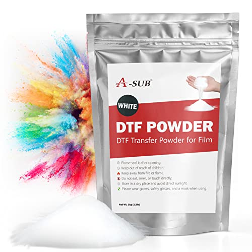 A-SUB ASUB DTF Powder 353 oz White DTF Transfer Powder Hot Melt Adhesive for Sublimation Ideal for Digital Prints on Any Color and Material Fabric - Image 1