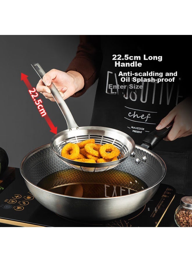 MAX COOK Meichun (maxcook) 304 Stainless Steel Strainer And Colander, Fine Mesh Sieve For Flour, Hot Pot Skimmer, 16cm Mccu0420  - Image 3