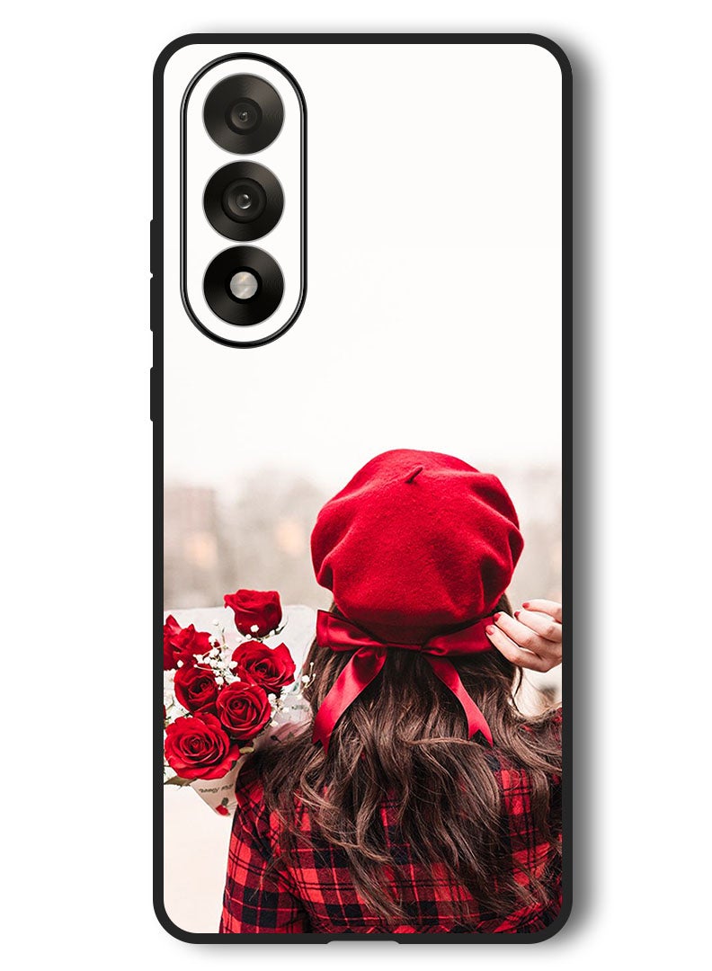 Theodor Case Compatible with OnePlus Nord 5 6.83 Inch Protection Shockproof Bumper Cover Holding Flowers - Image 1