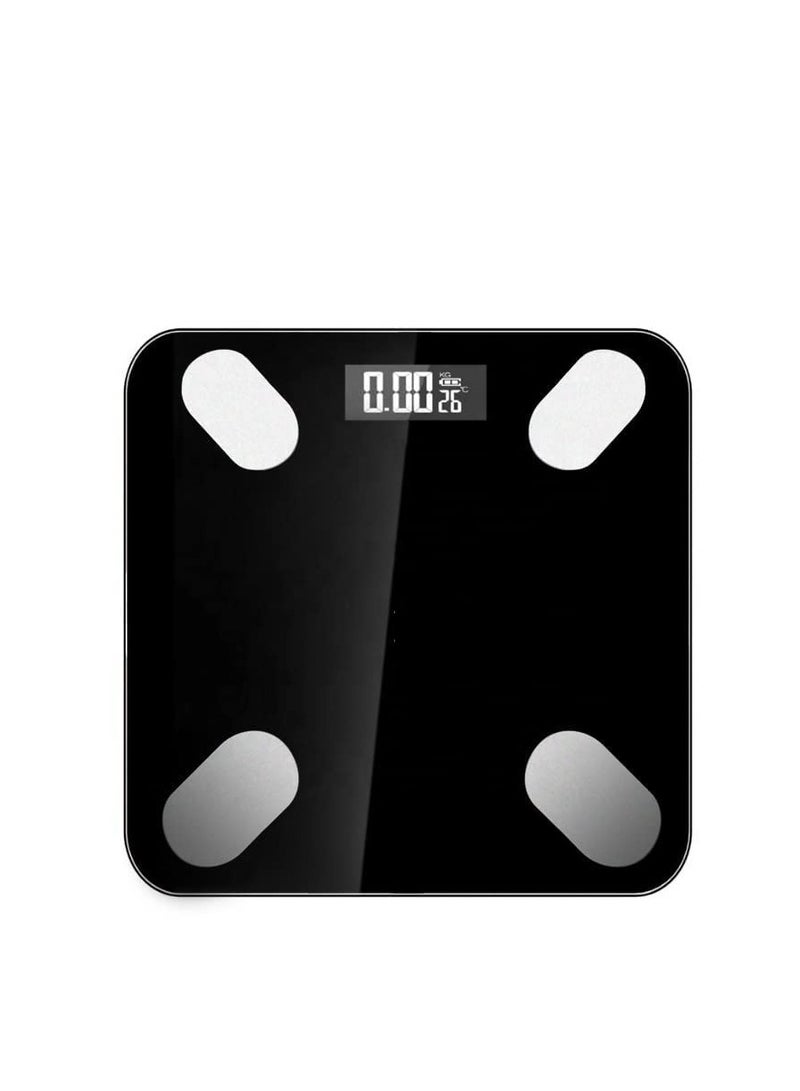 JAJEEK Bluetooth Electronic Digital Bathroom Weight Scale – Thick Tempered Glass with LED Display, Body Health & Fitness Tracker, Bluetooth Connectivity for Health Monitoring, Black - Image 2