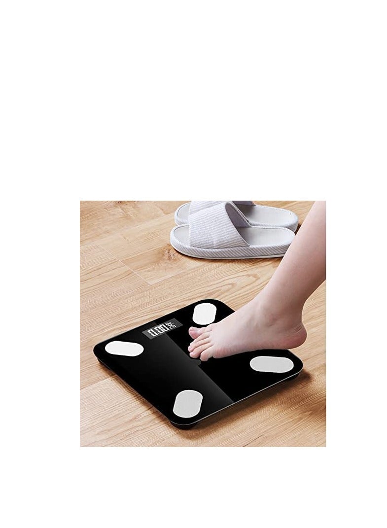JAJEEK Bluetooth Electronic Digital Bathroom Weight Scale – Thick Tempered Glass with LED Display, Body Health & Fitness Tracker, Bluetooth Connectivity for Health Monitoring, Black - Image 5