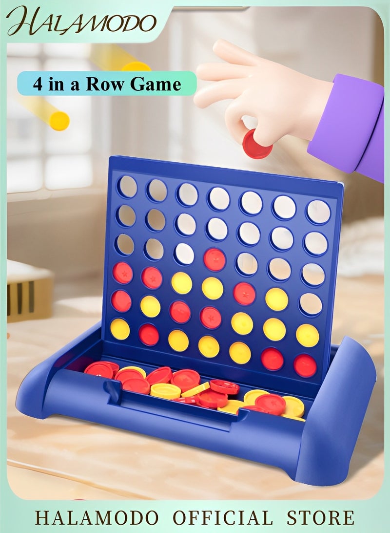 Halamodo 4 in a Row Game Board Games Toys Classic Four in a Row and Family Fun Games Classic Fun Educational Games for Kids Age 3 4 5 6 7 Year Old Boys Girls Adults - Image 1