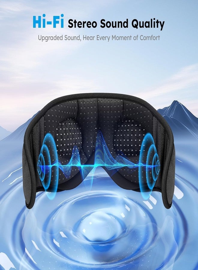 LC-dolida White Noise Sleep Mask, 3D Sleep Bluetooth Headphones with 16 Soothing Sounds, Bluetooth 5.4 Sleep Eye Mask with Timer, Total Blackout Sleeping Headphones for Side Sleeper - Image 5