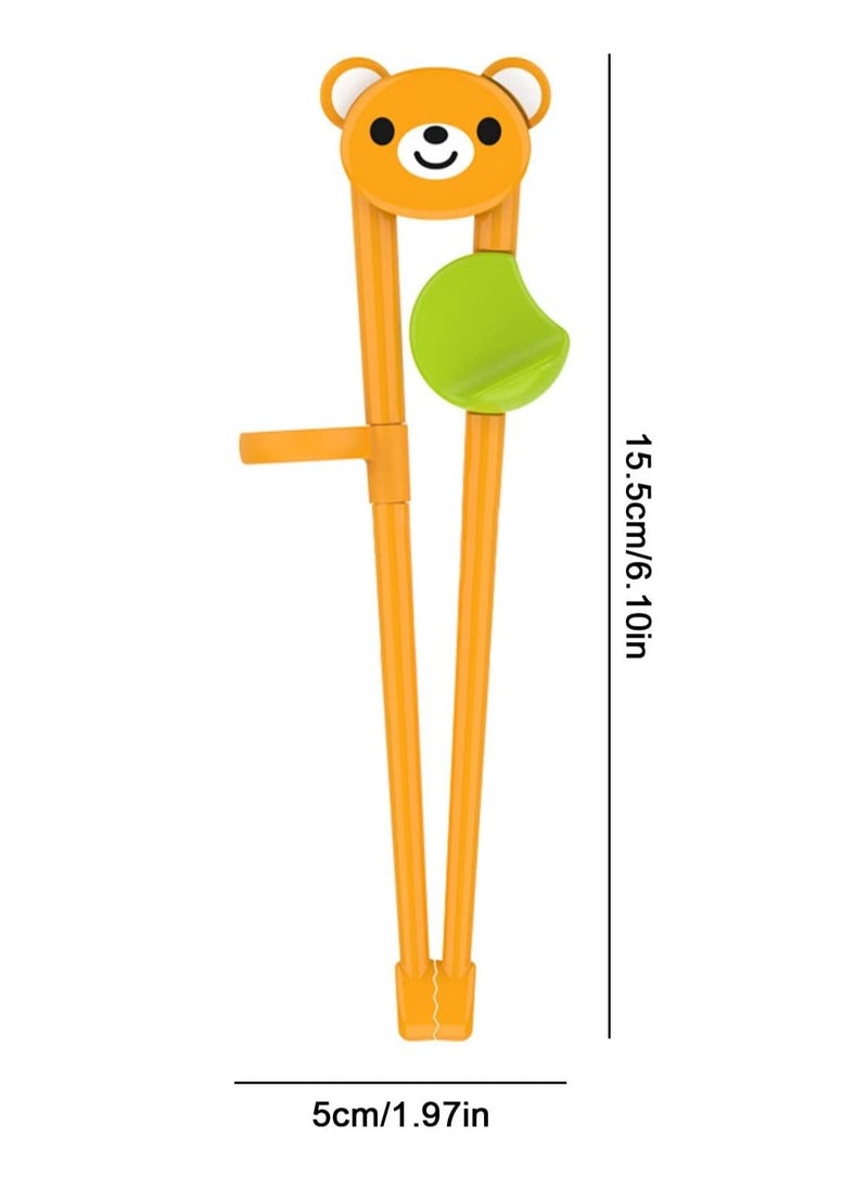 Generic - Kids Chopsticks Training 3 Pairs Cartoon Reusable Chopsticks Set Right Learning Chopsticks for Children Beginners Right or Left Handed Bear Frog Panda - Image 1