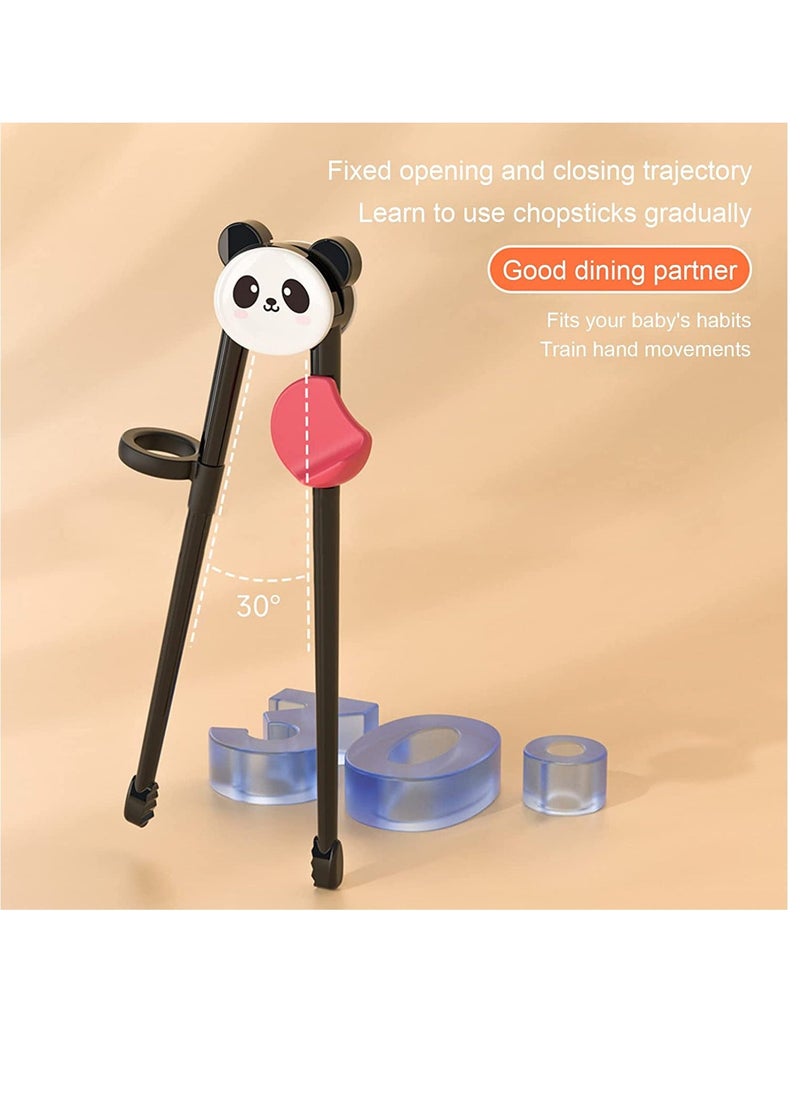 Generic - Kids Chopsticks Training 3 Pairs Cartoon Reusable Chopsticks Set Right Learning Chopsticks for Children Beginners Right or Left Handed Bear Frog Panda - Image 1