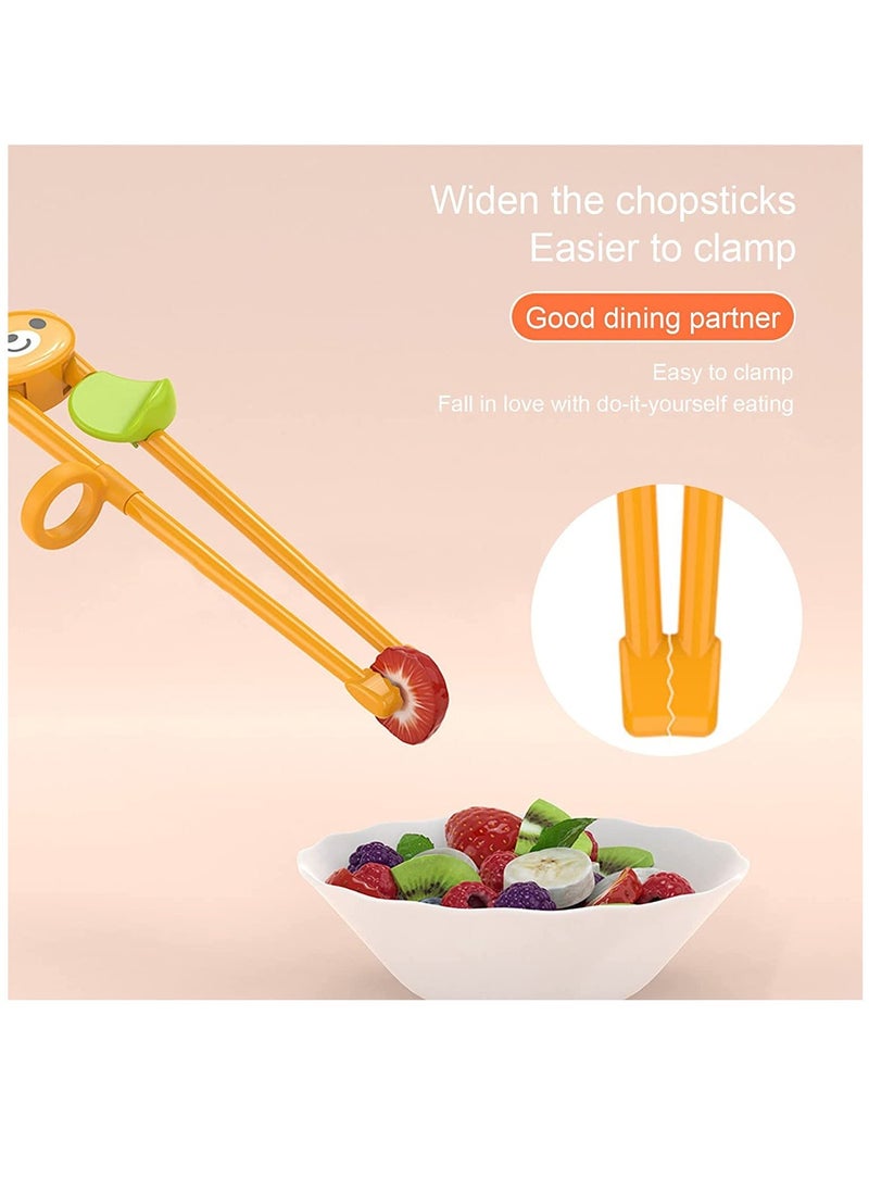 Generic - Kids Chopsticks Training 3 Pairs Cartoon Reusable Chopsticks Set Right Learning Chopsticks for Children Beginners Right or Left Handed Bear Frog Panda - Image 1