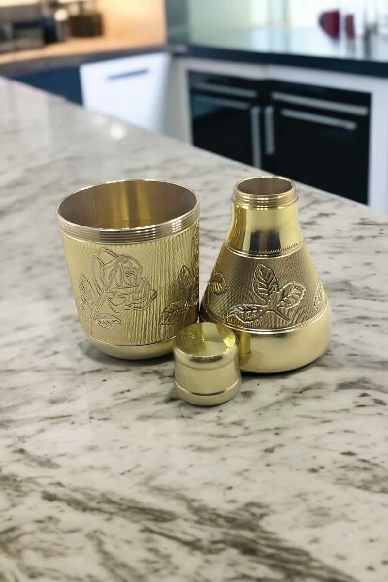 ZEKO Antique Brass Mukhwas Dani Traditional Dry Fruit Spice Storage Box Paan Masala Mouth Freshener Container Handcrafted Decorative Gift Gold Finish - Image 3