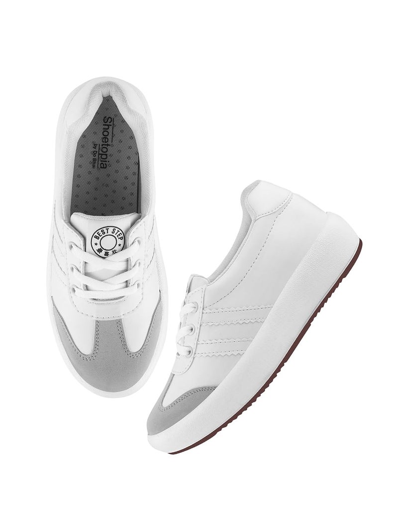 Shoetopia White Casual Sneakers for Women /EU38 - Image 2