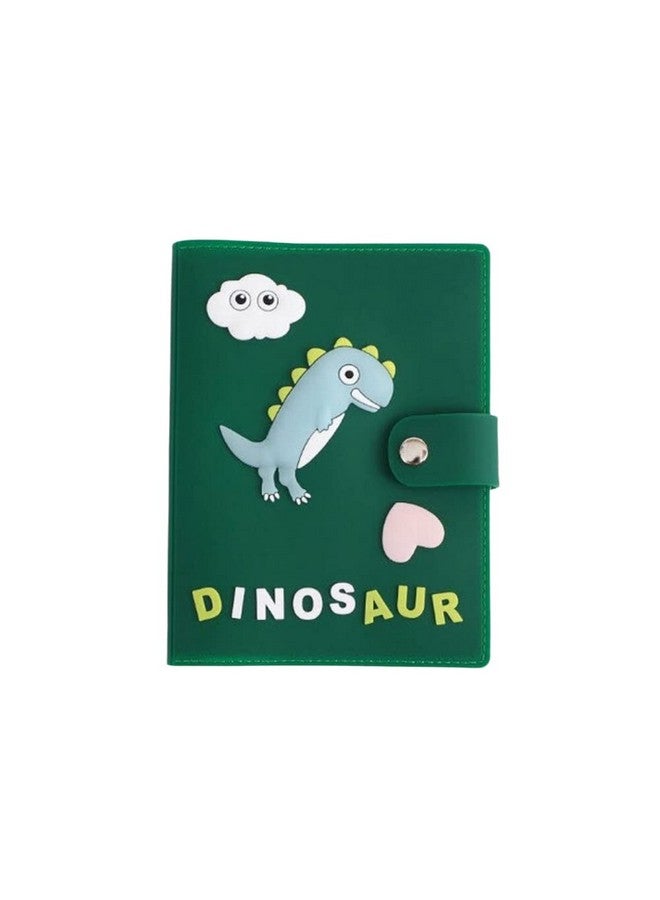 FunBlast FunBlast Diary - A6 Size, Dinosaur Theme Diary, Diary with Button Lock, Diary for Girls, Notepad Diary, Return Gifts for Kids, Diary for Journaling with Silicone Cover (90+ Pages) (Green)  - Image 1