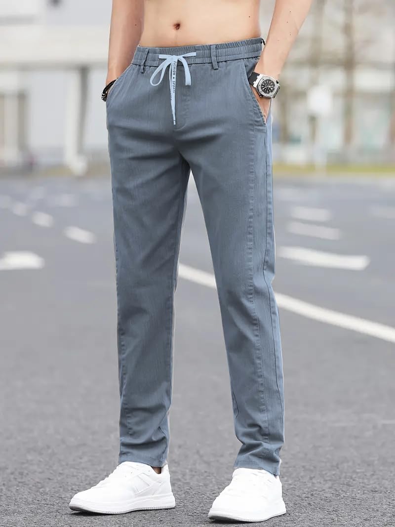 JVX Men Trouser || Man Trouser Pants || Casual Pant || Cotton Pant for Men (TROUSER-02) (in, Numeric, 36, Blue) - Image 2
