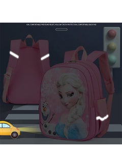 Disney Fashionable Student Backpack Cartoon Children's Backpack Lightweight and Breathable Children's Backpack For Primary School Students Girls Kindergarten Girls Children‘s Backpacks Pink  - Image 3