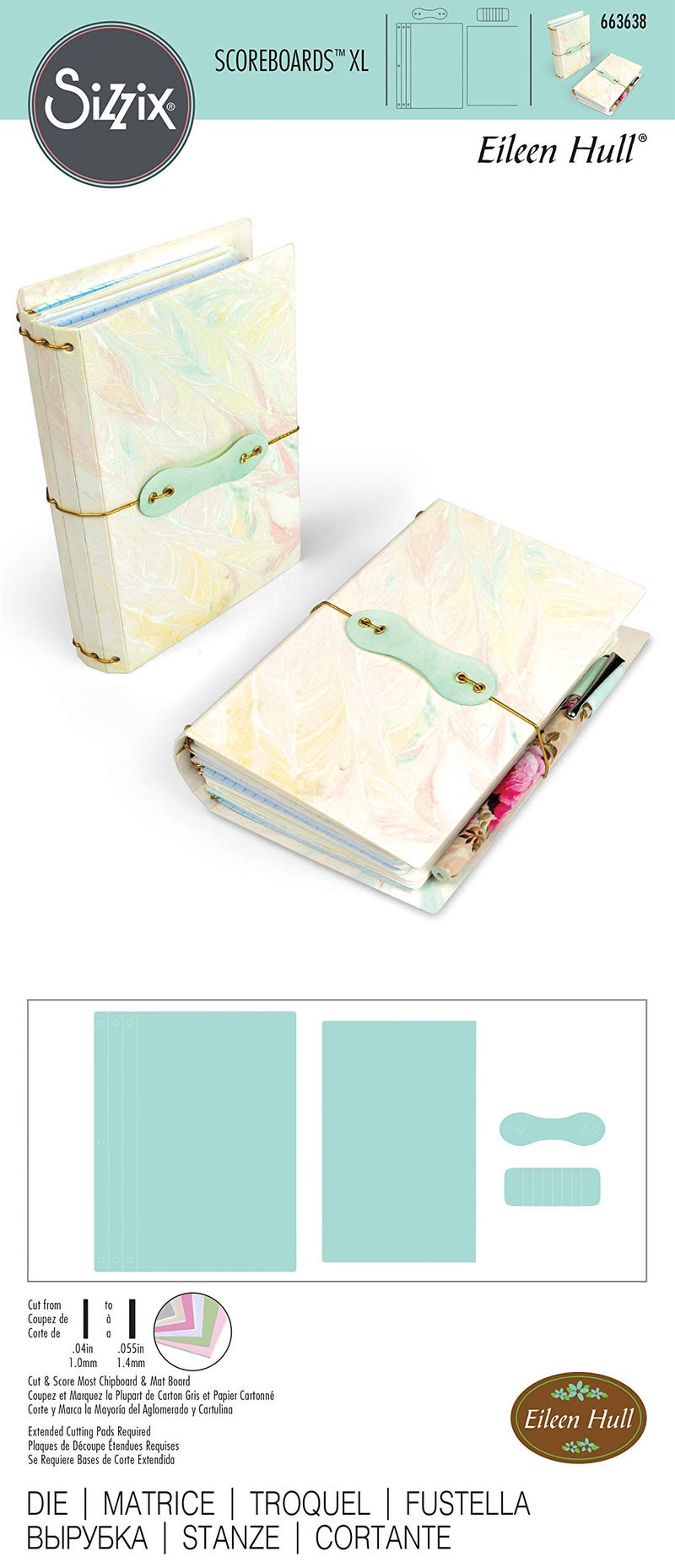 Sizzix ScoreBoards XL Die Pocket Notebook by Eileen Hull, Multicolor - Image 3