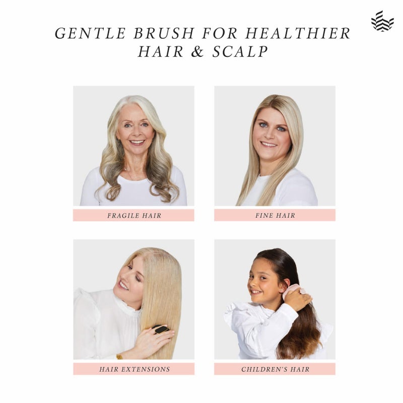 Manta Original Anti-Breakage Hairbrush â€“ Gentle Detangling Brush for Wet & Dry Hair, Flexible Hairbrush for All Types, Healthy Hair Care for Women & Men, White - Image 4