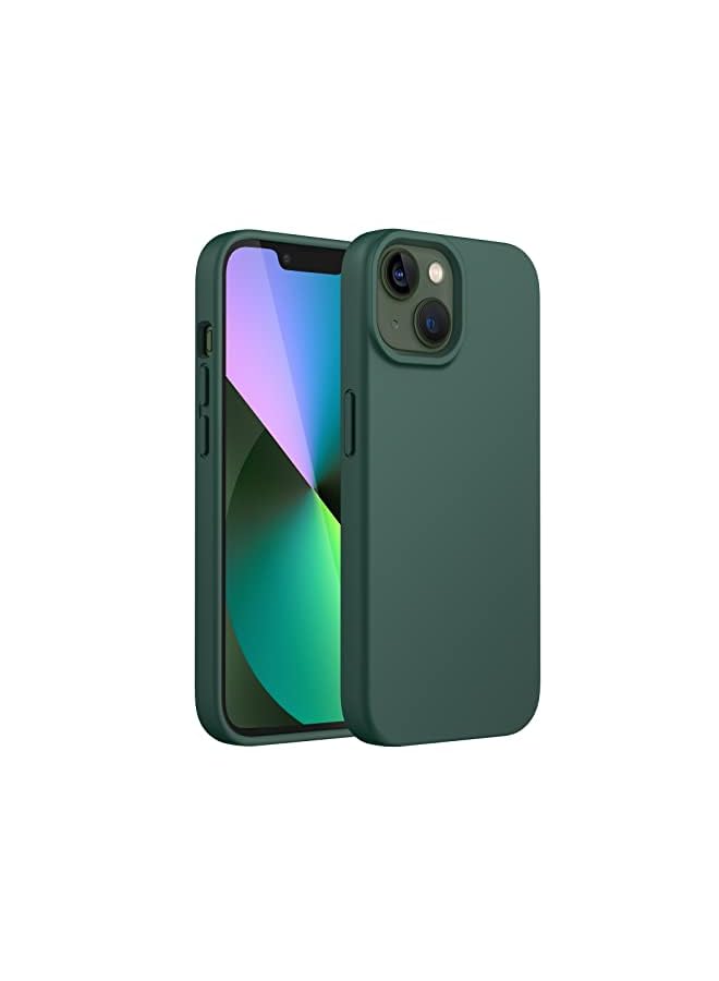 Jetech Silicone Case Compatible With Iphone 13 6.1-Inch, Silky-Soft Touch Full-Body Protective Case, Shockproof Cover With Microfiber Lining (Midnight Green) - Image 2