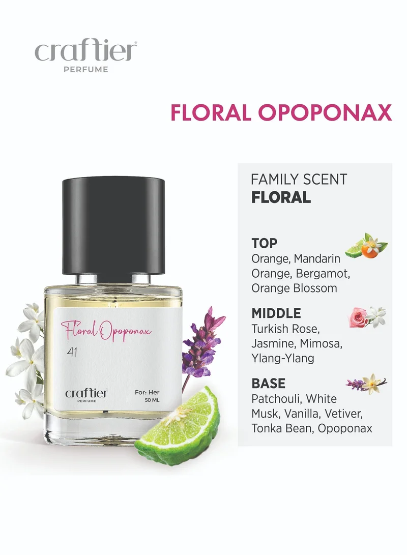 Craftier Perfume Inspired-Coco Modemoiselle FLORAL OPOPONAX - Inspired of-COCO MADEMOISELLE, Eau De Parfum for Women - 50ml, Long Lasting Floral Fragrance Upto 36 Hrs, Travel Size Women's Perfume for Women | Best Price UAE