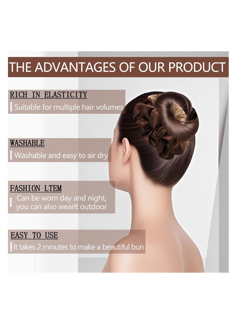Generic Satin Heatless Curls Scrunchie To Sleep In, Soft Sleepy Ties for Hair, Lazy Scrunchie Rollers No Heat Curls for Long Hair, Fashionable Item for Going Out and Exercise - Image 4