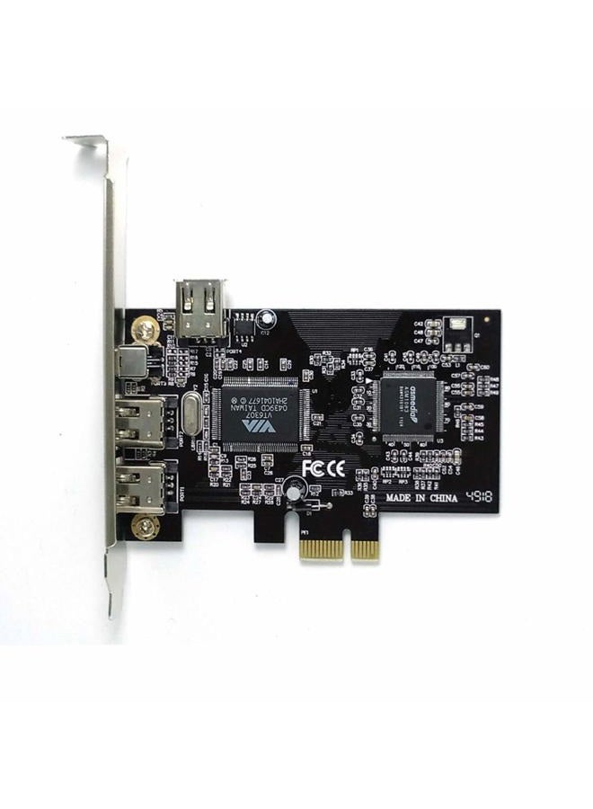 ELIATER PCIe 1394a Firewire Card, IEEE 1394 PCI Express Adapter Controller 4 Ports(3 x 6 Pin and 1 x 4 Pin), PCI-E Firewire 800 Adapter for Windows 7/8/ 10 / Mac OS with Cable - Image 2