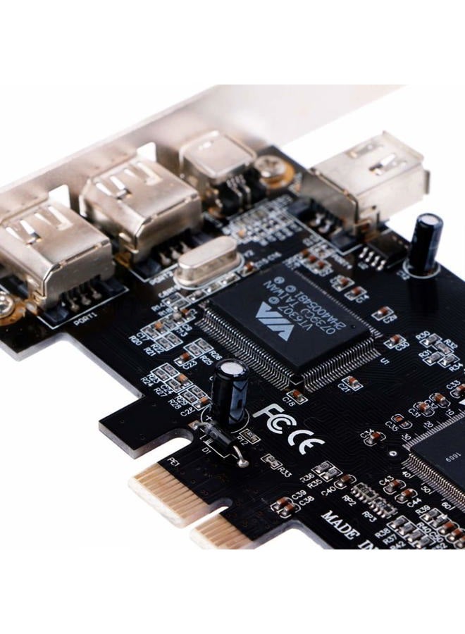 ELIATER PCIe 1394a Firewire Card, IEEE 1394 PCI Express Adapter Controller 4 Ports(3 x 6 Pin and 1 x 4 Pin), PCI-E Firewire 800 Adapter for Windows 7/8/ 10 / Mac OS with Cable - Image 4