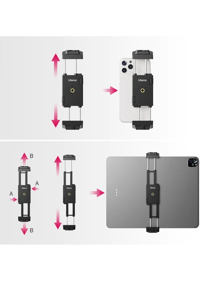 Ulanzi ULANZI ST-29 Phone Tripod Mount – All-Metal Smartphone Holder with Cold Shoe Mount & Arca-Swiss Quick Release Base, 1/4" Screw for Tripods, Stabilizers & Video Accessories - Image 3