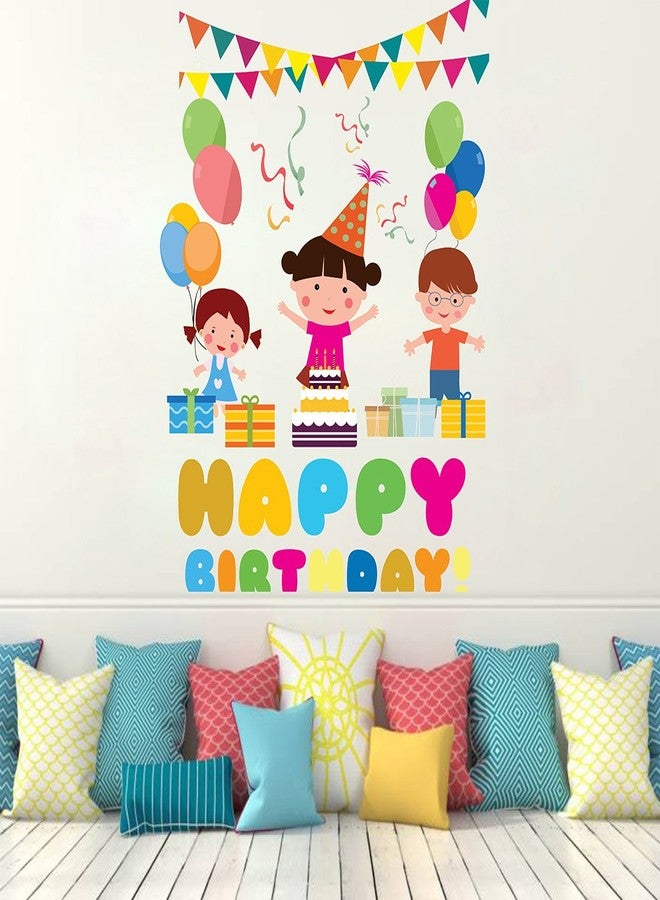 Wallstick Happy Birthday wallstickers (Vinyl 80 cm x 60 cm) - Image 1