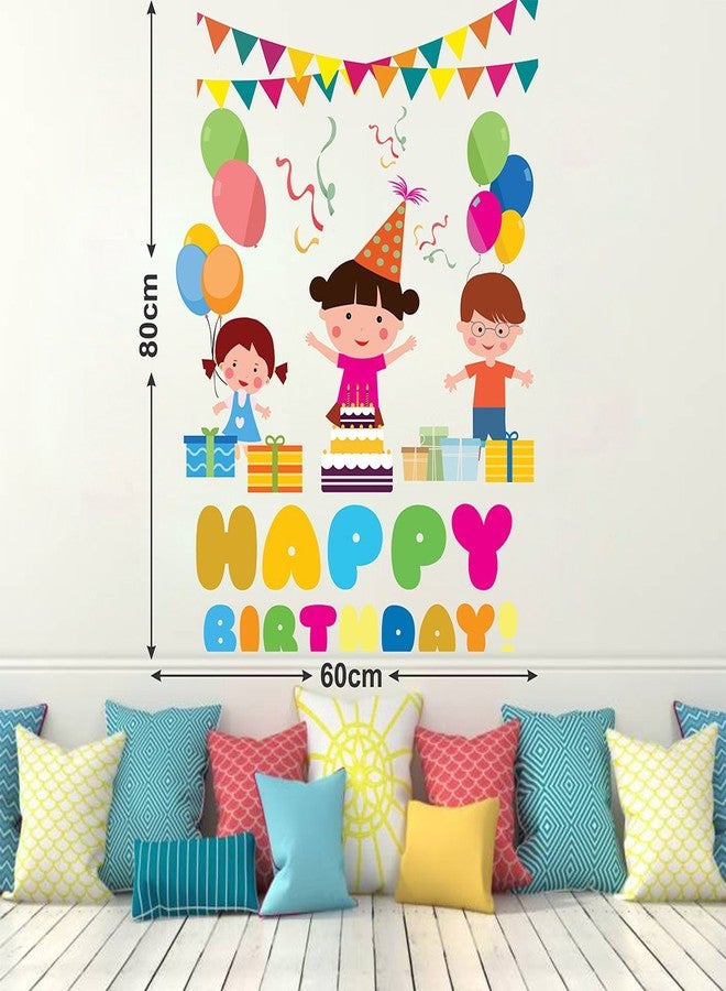 Wallstick Happy Birthday wallstickers (Vinyl 80 cm x 60 cm) - Image 2
