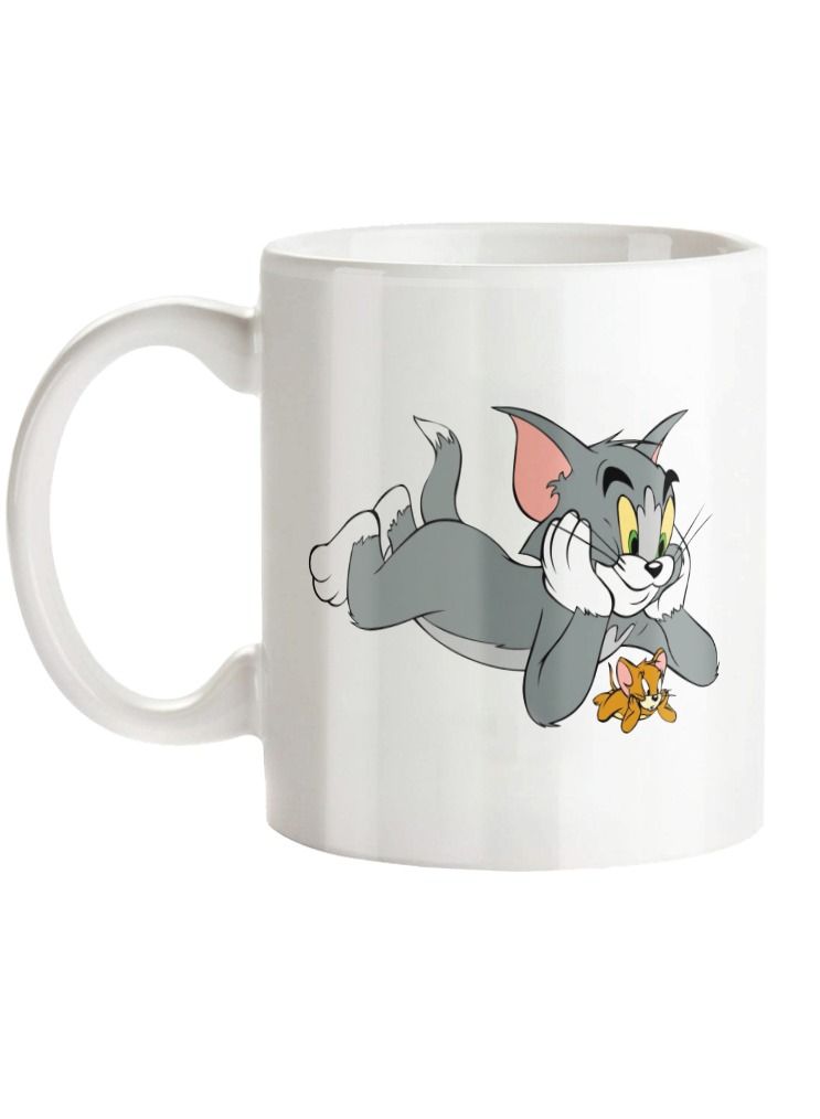 MEC Tom & Jerry Printed Coffee Mug 11Oz White - Image 1
