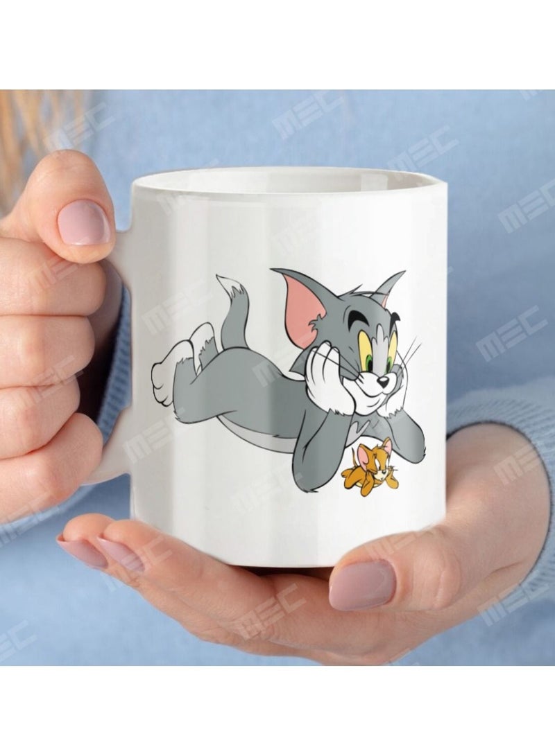 MEC Tom & Jerry Printed Coffee Mug 11Oz White - Image 3
