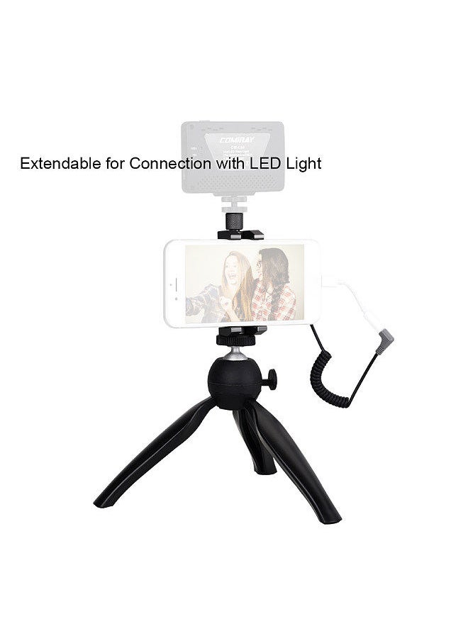 COMICA - COMICA CVM-WS50(C) 6-Channel UHF Wireless Smartphone Lavalier Microphone System with Phone Clamp and Mini Tripod for Mobile Live Video   Vlog Interview Conference - Image 1